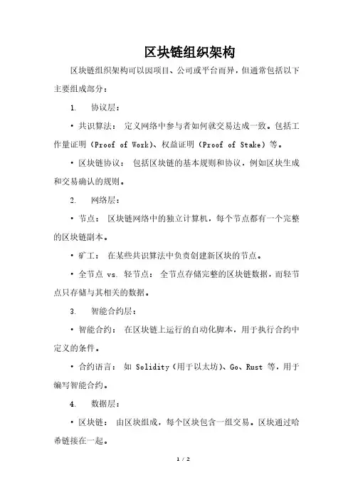 区块链组织架构