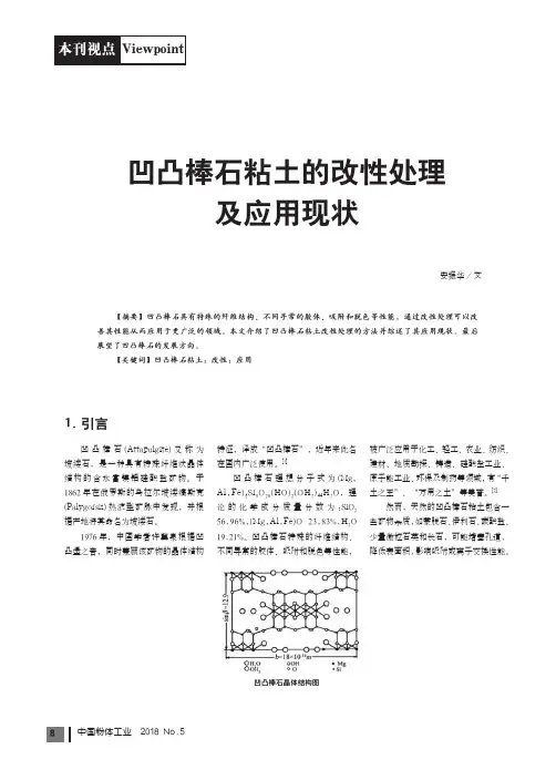 凹凸棒石粘土的改性处理及应用现状