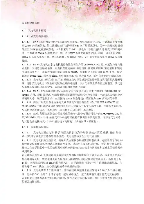 发电机检修规程