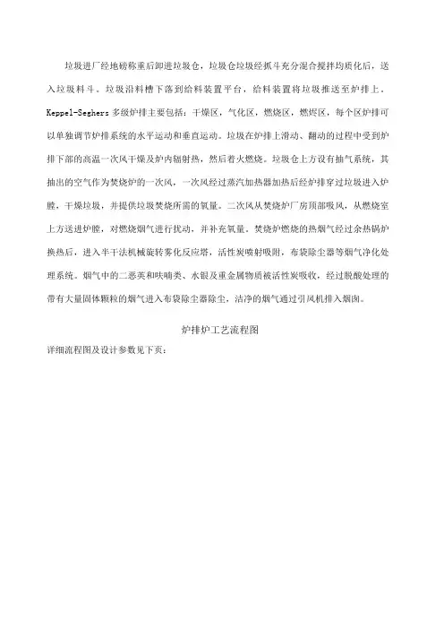 炉排炉垃圾焚烧炉工艺流程