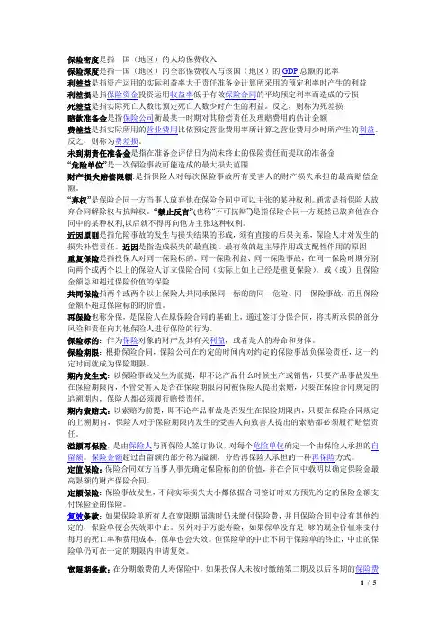 ECNU辅修保险学复习
