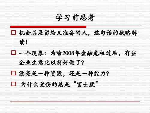 企业资源和能力分析课件