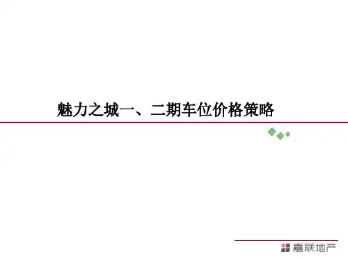 魅力之城一二期车位价格策略