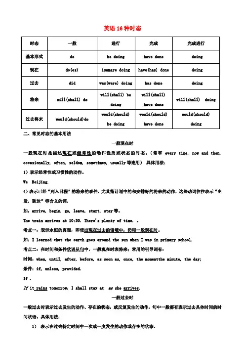 高考英语一轮复习《动词的时态与语态》教案新人教版