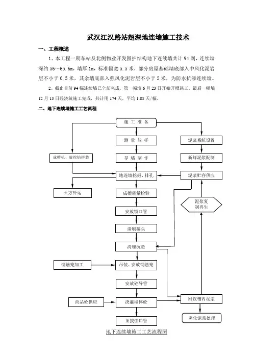地下连续墙施工技术