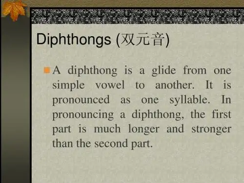 diphthongs