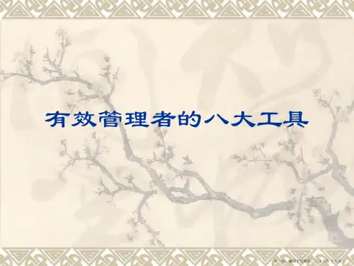 有效管理者八大工具
