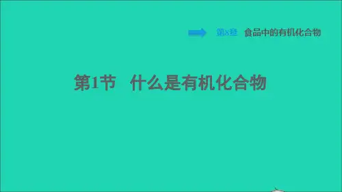 九年级化学下册第8章食品中的有机化合物第1节什么是有机化合物背记手册课件沪教版