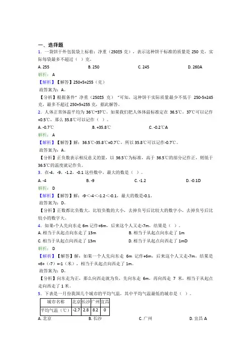 常州市中天实验中学小学数学六年级下册第一单元经典测试卷(提高培优)(1)
