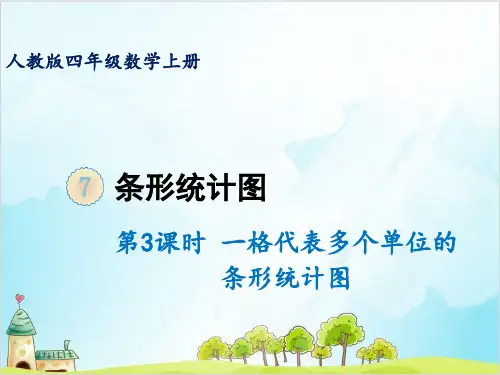人教版四年级上册数学-一格代表多个单位的条形统计图