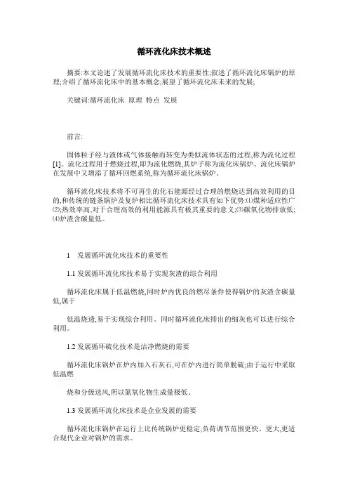循环流化床技术概述