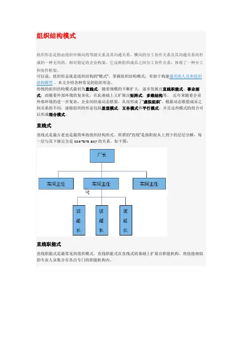 组织结构模式