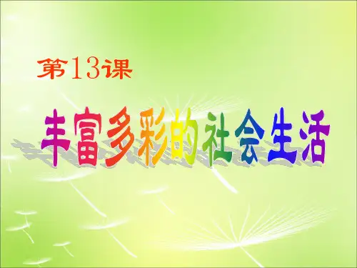 人教版初中历史七年级下册《第13课 丰富多彩的社会生活》PPT课件 (4)
