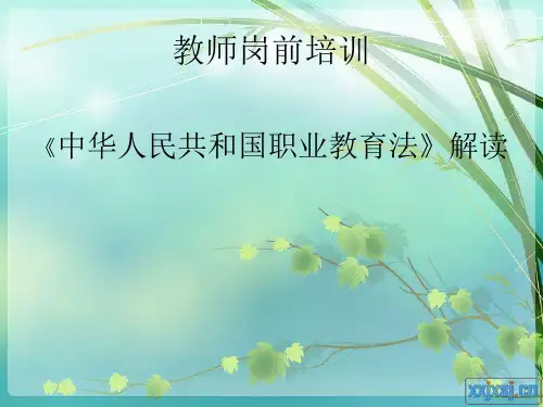 职业教育法解读