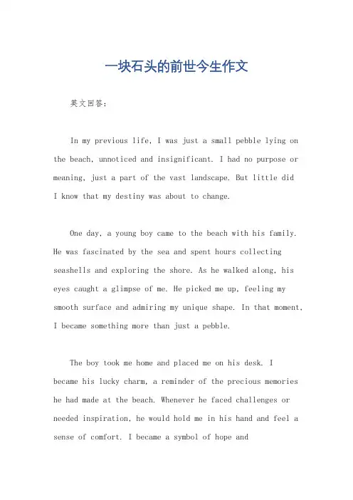 一块石头的前世今生作文