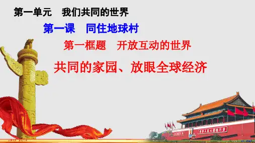 人教版道德与法治九年级下册《开放互动的世界》课件