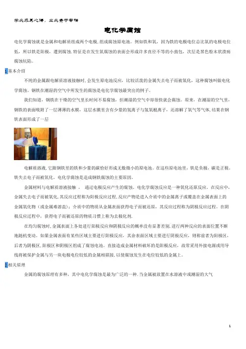 高中化学 第三章 探索生活材料 第二节 金属的腐蚀和防护 电化学腐蚀素材 
