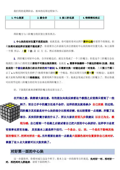 终极四阶魔方公式