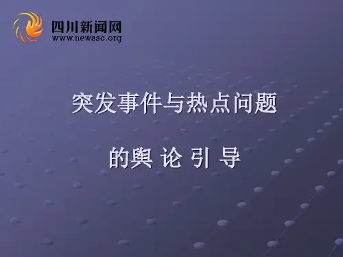 热点、突发事件与热点问题舆论引导