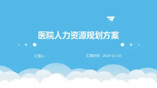 医院人力资源规划方案
