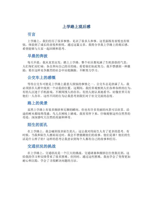 上学路上观后感