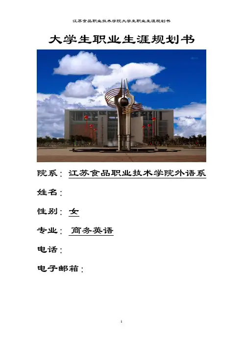 商务英语大学生职业生涯规划书