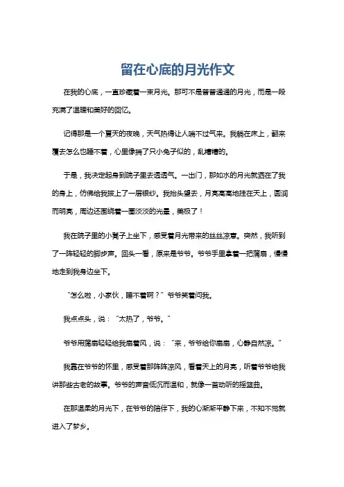 留在心底的月光作文