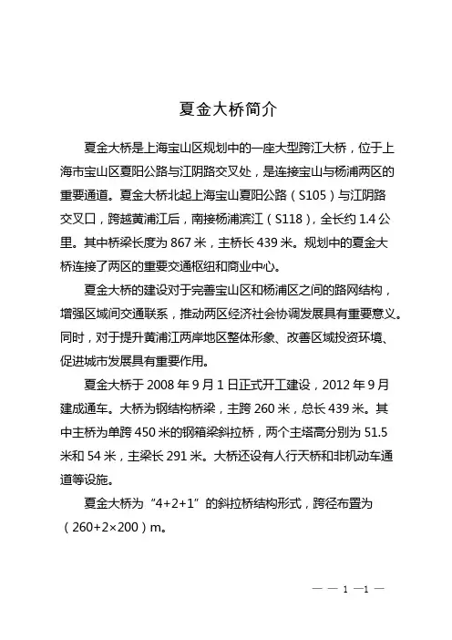 夏金大桥简介