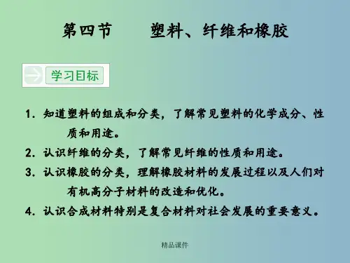 高中化学 3.4塑料、纤维和橡胶 新人教版选修1