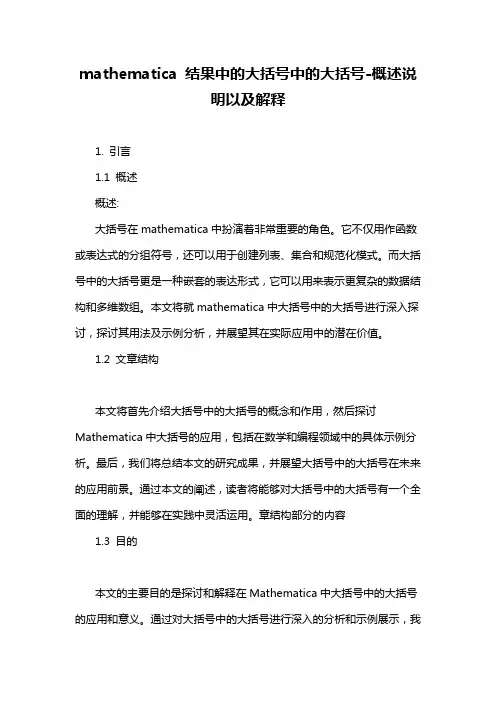 mathematica 结果中的大括号中的大括号-概述说明以及解释