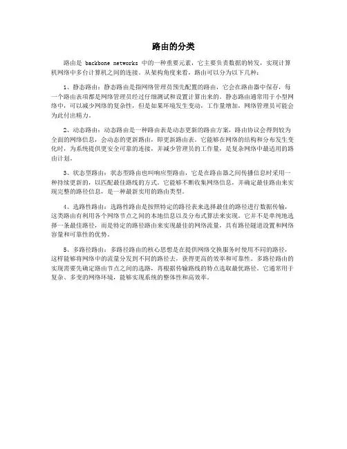 路由的分类