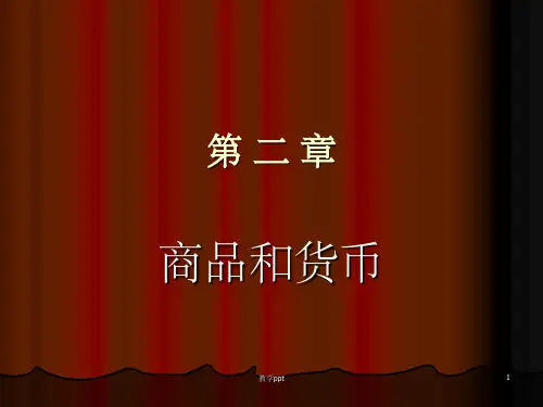 马克思主义政治经济学第二章商品和货币