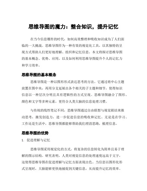 思维导图的魔力：整合知识,提升记忆