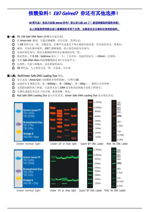 新型核酸染料-gelred、EB替代品
