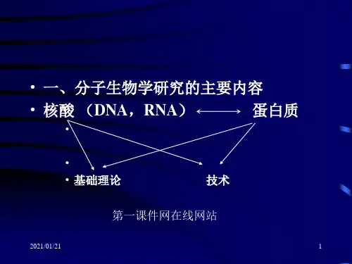 分子生物学基础-绪论PPT教学课件
