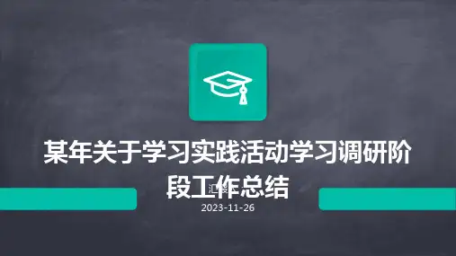 某年关于学习实践活动学习调研阶段工作总结