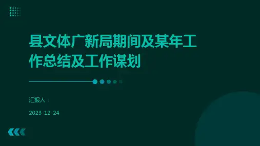 县文体广新局期间及某年工作总结及工作谋划