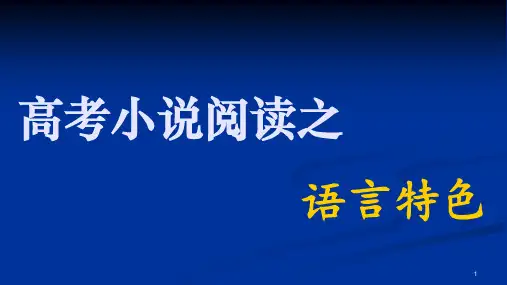 小说语言特色ppt课件