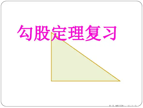 人教版八年级下册第十七章勾股定理复习课课件