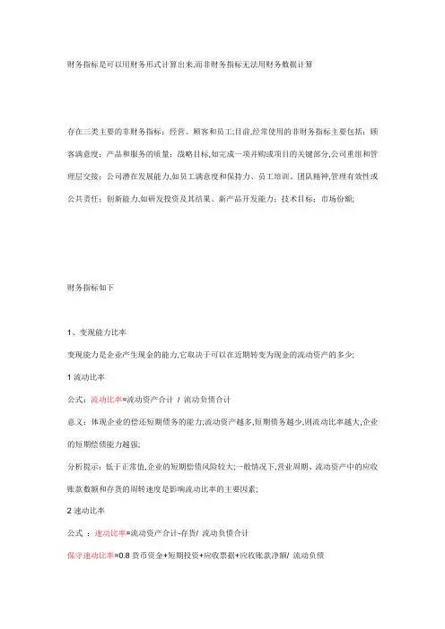财务指标与非财务指标