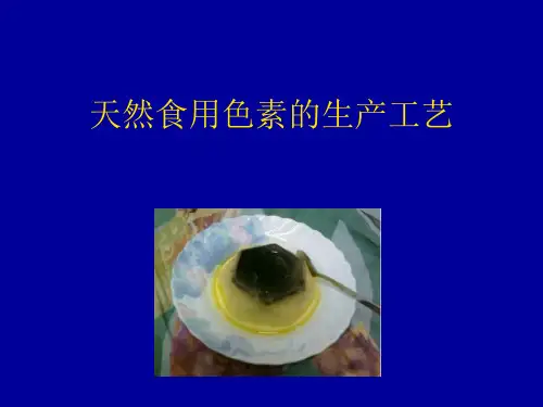天然食用色素的生产工艺—生化制药学