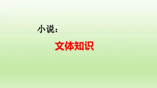 高考专题复习：小说阅读之文体知识课件