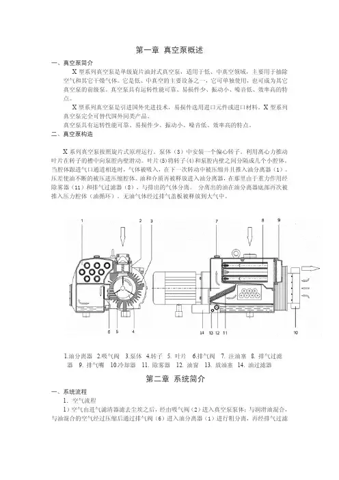 真空泵说明书