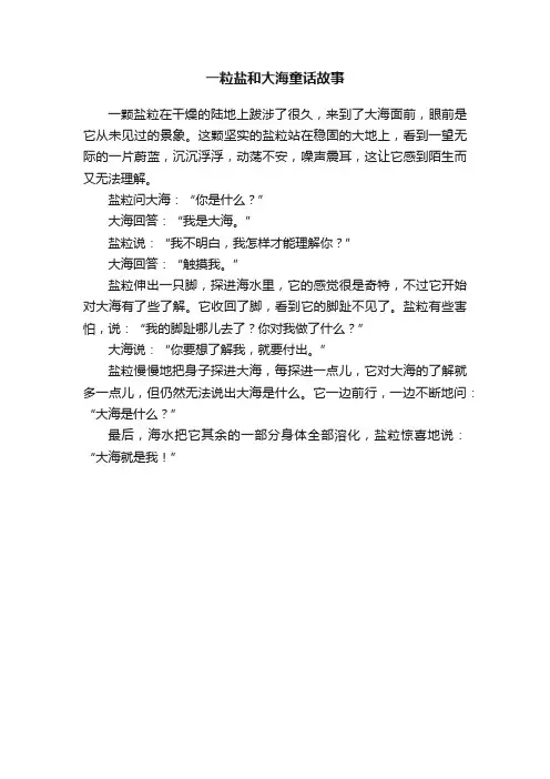 一粒盐和大海童话故事
