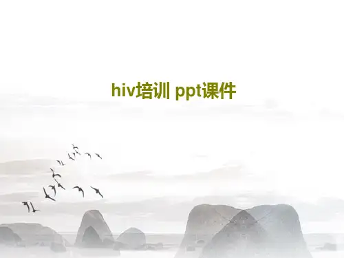 hiv培训 ppt课件30页PPT