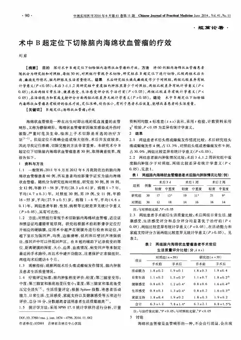 术中B超定位下切除脑内海绵状血管瘤的疗效