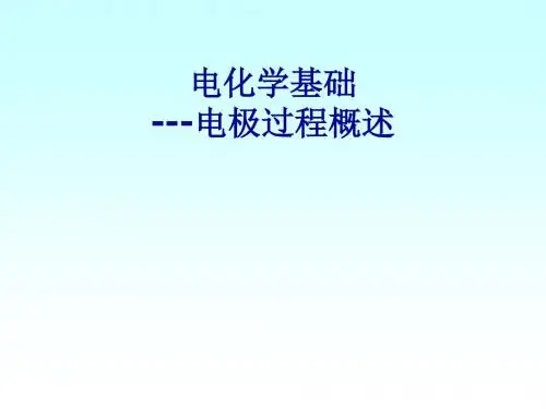电化学第五章电极过程概述