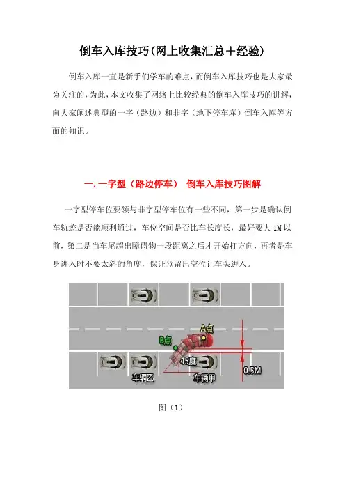 小汽车-倒车入库技巧(网上收集汇总+经验)