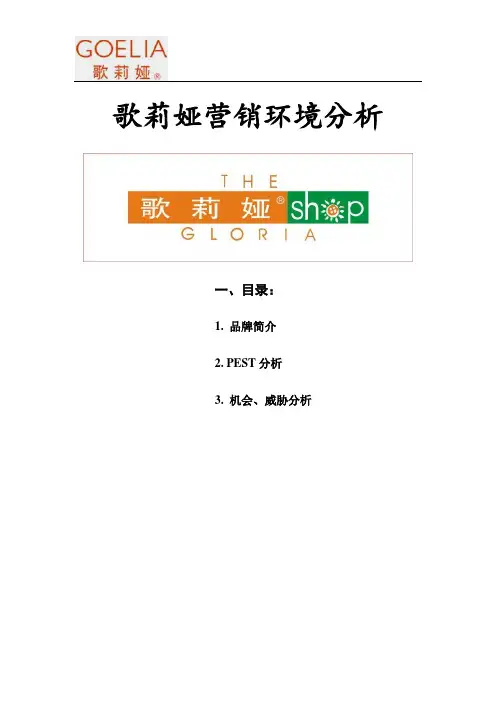歌莉娅营销环境分析