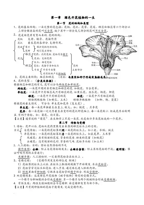 济南版生物八年级(上册)复习提纲